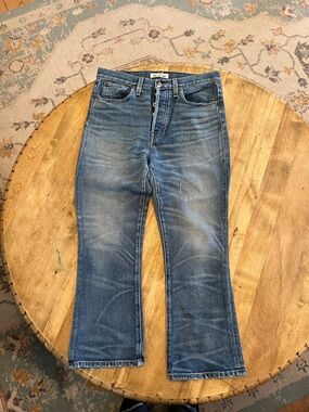 Rivet & Threat Cropped Flare Jeans